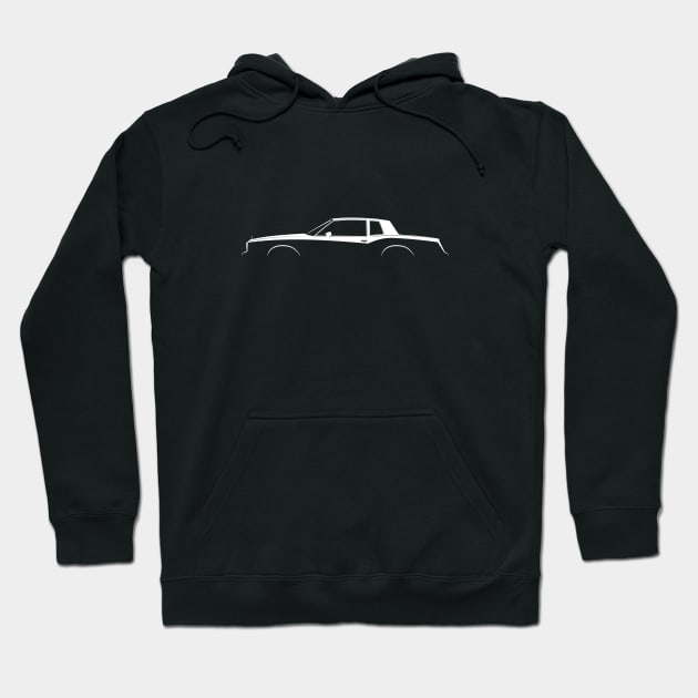 Chevrolet Monte Carlo Sport Coupe (1984) Silhouette Hoodie by Car-Silhouettes